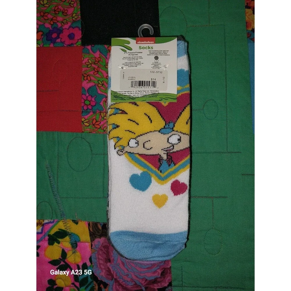 Nickelodeon Socks 5 Pair Size 4-10